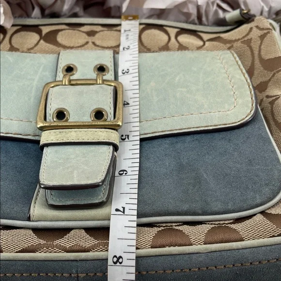 1.18.26 Coach Legacy Jacquard & Blue Suede 👀 11”x8” - Picture 16 of 16